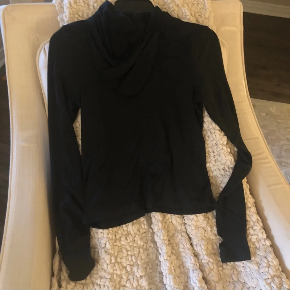 Free People Black Layer Hoodie Size S